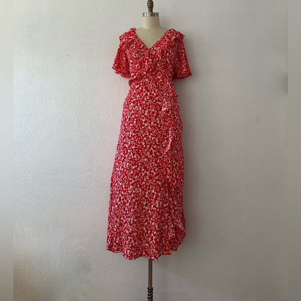 Floral Red Maxi Dress